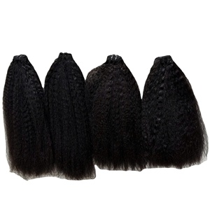 Prix de gros Extensions de cheveux humains vietnamiens crépus bouclés vague profonde Super Double Drawn Flat Clip Ins Bundle Tape Ins - Product Image 5