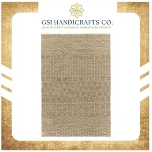 Hot Selling Factory Outlets Modern Geometric Jute Area <b>Rug</b> Rectangle Flat Weave Eco Friendly Living Room Use Thin Pile - Product Image 2