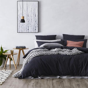 Parure de lit unie King Size en microfibre brossée peignée 200TC, lavable, non toxique, réutilisable, tissée, avec taies d'oreiller, pour hôpital - Product Image 2