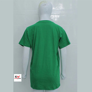 Nueva moda, camiseta de punto de manga corta, 100% de alta calidad, transpirable, súper cómoda, lisa, de color verde para mujer. - Product Image 2