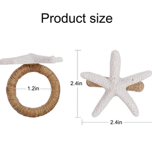 แหวนรัดผ้าเช็ดปากรูปปลาดาวขายดี สไตล์ยุโรปเรียบง่าย - Product Image 6