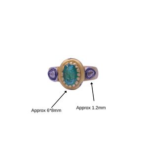 Wedding Wear 925 Sterling <b>Silver</b> Gold Plated Jewelry <b>Emerald</b> Diamond Gemstone Women Wear Classic <b>Ring</b> - Product Image 5