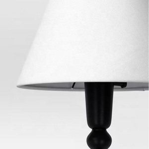 Midnight Crest Metal Table <b>Lamp</b> with Premium Fabric Cone Shade Durable Iron Base Warm Ambient Lighting for Elegant Interiors - Product Image 2
