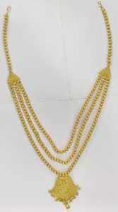 20K Gold Ethnic Layered Chain Necklace Floral Pendant Beaded <b>Choker</b> Jewelry <b>for</b> Wedding Party <b>Women</b> - Product Image 2