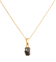 Collar con Colgante de Diamante Natural en Bruto de Primera Calidad, Estilo Art Deco, Oro Sólido de 14K/18K, Engaste de Garras Hecho a Mano, Joyería Minimalista Hecha a Mano