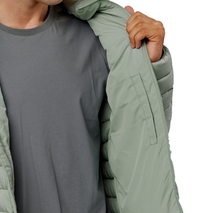 Chaqueta de Invierno para Hombre, Impermeable, Transpirable, con Cierre, Talla Grande, a Rayas, con Cuello Alto, Estilo Bomber, Cortavientos - Product Image 2
