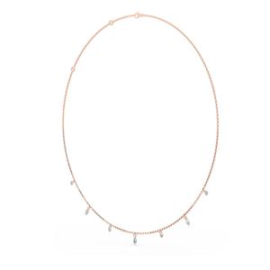 Collier pendentif en diamants de laboratoire taillés en marquise et ronds, formes mélangées, 18 pouces - Product Image 1