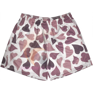 Shorts de sport pour garçons avec logo personnalisé, 100% polyester, motif floral, taille élastique, style décontracté, grande taille, shorts en mesh pour hommes avec poche - Product Image 1