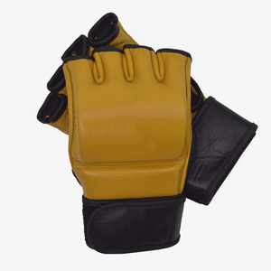Custom Wholesale Genuine Cowhide Leather MMA Gloves Blue Grappling Sparring Gloves OEM Training <b>Punching</b> <b>Bag</b> Martial Arts Gloves - Product Image 3