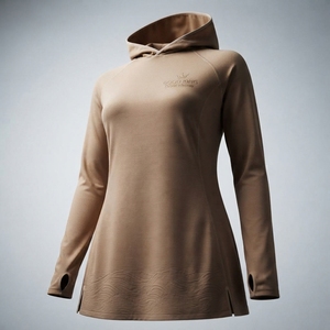 Haut de sport pour femme de haute qualité, manches longues, durable, séchage rapide, couleur unie, modeste, pour la natation - Product Image 5