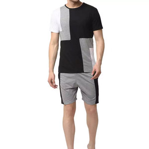 Vente en gros de t-shirts et shorts de sport, ensembles de jogging et fitness pour l'été, en coton, prix bas - Product Image 3