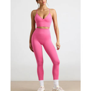 Conjunto Deportivo de 2 Piezas para Mujer, Casual, para Invierno, Fitness, Yoga, Gimnasio, Bra y Shorts, Ropa Deportiva para Pilates, Secado Rápido, Transpirable - Product Image 4