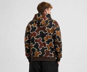 <b>Men's</b> Hooded <b>Zip</b>-<b>Up</b> Sweatshirt Camouflage Print Regular Fit Casual Autumn Wear Knitted Polyester Long Sleeve Jacket - Product Image 3