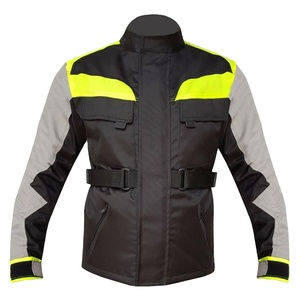 Men's Biker Long Motorcycle Jacket Waterproof Windproof for Touring & Adventuring Winter Textile Motorbike Jacket Black Print - Product Image 1