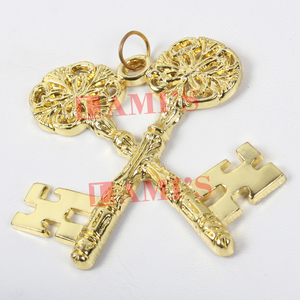 Collier de Collège Maçonnique Plaqué Or pour Officier de Loge Bleue, Bijou de Régalia Maçonnique, Vente en Gros Fabricant - Product Image 6