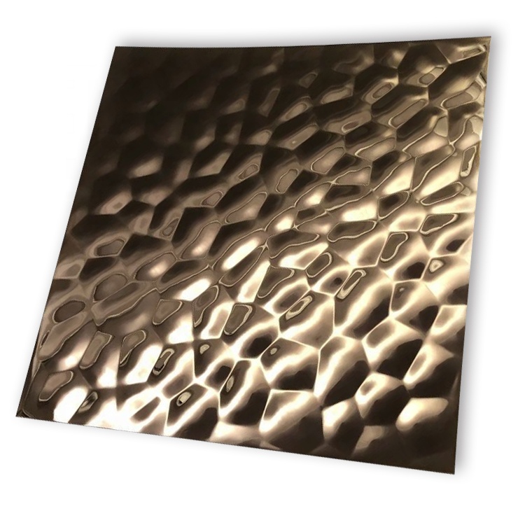 201 304 430 Mirror Polished Stainless Steel Sheet Water Wave 4x8 For Interior Wall Panel
