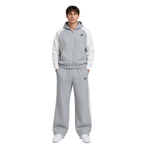 Sudadera con capucha Y2K con cremallera, conjunto deportivo jogger, corte ajustado, ropa urbana premium, ropa deportiva, fabricante mayorista OEM ODM - Product Image 1