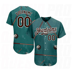 Customizable Baseball Jersey Full Print Unisex Short Sleeve 100 Polyester Breathable Sportswear Uniform Adult All Seasons - Product Image 1
