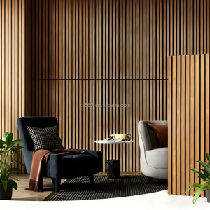 Panneaux muraux 3D en placage de bois moderne pour la décoration insonorisante intérieure, design minimaliste - Product Image 6