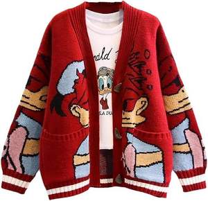 Pull chaud tendance sport OEM & ODM, style streetwear décontracté, jacquard, hip-hop, gothique, cardigan Harajuku pour homme - Product Image 4