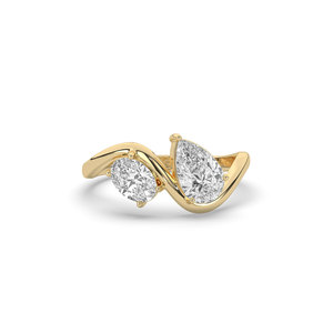 Bague de fiançailles solitaire de luxe légère en or massif 14 carats avec diamant ovale brillant de 1,45 carat créé en laboratoire, certifié IGI - Product Image 1
