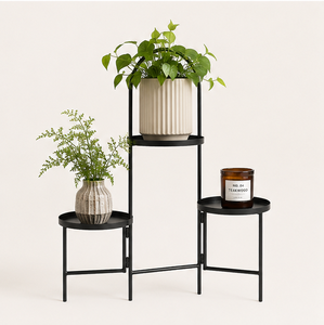 Modern 3 Tier Metal Plant Stand Flower <b>Pot</b> <b>Holder</b> Indoor Outdoor Garden Display Rack for Living Room Balcony Corner - Product Image 4