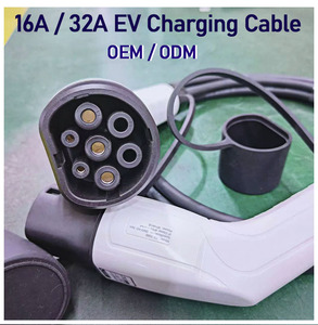สายชาร์จรถยนต์ไฟฟ้าแบบ Type 2 ขนาด 3.5kW/7kW/11kW/22kW มาตรฐาน IP65 พร้อมการรับรอง CB TUV UKCA CE ความยาว 3ม./5ม./7ม./10ม./15ม. 16A/32A สายชาร์จ EVS - Product Image 1