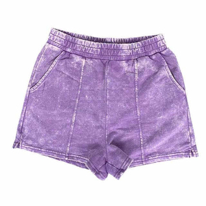 Hot Selling Mens Vintage Acid Wash Jogger Shorts Cotton French Terry Raw Hem Sweat Shorts Breathable Antibacterial OEM ODM - Product Image 4