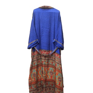 Kimono Sari de seda India para mujer, Kimono Vintage de verano, vestido surtido, Kimono Hippie bohemio, bata de casa, vestido de Kimono de playa - Product Image 5
