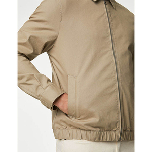 Vestes d'hiver pour hommes en toile matelassée, coupe slim, col rond, fermeture éclair, patchwork, style streetwear, Duckie Jackets - Product Image 5