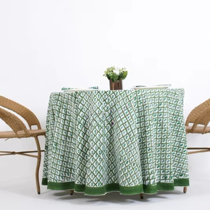 Indian Block Print Cotton <b>Tablecloth</b> Floral Table Cloth for Dinning Table Beautiful Printed Dinner Table Decor Factory Price - Product Image 1
