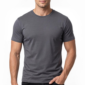 Camiseta de Algodón para Hombre, Resistente, de Algodón Grueso, Color Sólido, Cómoda, para Entrenamiento, Tacto Suave, Prenda Esencial - Product Image 1