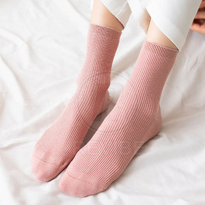 Everyday Wear <b>Women's</b> 2 Toe Crew <b>Socks</b> Breathable Cotton/Polyester Fabric Soft Stretch for Office Casual Sports Use - Product Image 3