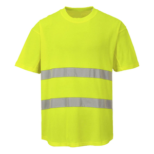 High Visibility Safety T-Shirt Yellow Reflective Stripes Class - Product Image 1