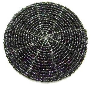 MS HANDICRAFT Handmade <b>Beaded</b> <b>Coasters</b>-Classic Church & Religious Gifts Portable with Polyester Backing (4x4 Inch) - Product Image 2