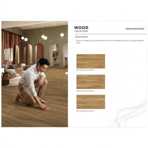 Carreaux de porcelaine Vistaar Beige Wood 60x120cm, céramique 600x1200mm, antidérapants, vitrifiés, texture indienne. - Product Image 2