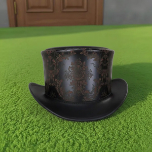 Chapeau haut de forme en cuir noir unisexe, fait main, sur mesure, de qualité supérieure, style steampunk victorien, pour costume. - Product Image 3