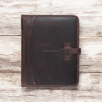 Porte-documents A4 en cuir véritable de qualité supérieure, vintage, personnalisé, OEM, élégant et portable, pour documents et certificats, vente en gros