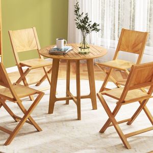 Tavolo da pranzo da esterno da 31,5 pollici con piano a doghe e struttura a X - Product Image 4