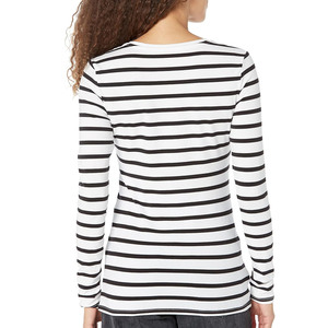 T-shirts à manches longues décontractés et sportifs pour femmes, grandes tailles, personnalisables avec logo, 100 % coton respirant, vente en gros - Product Image 3