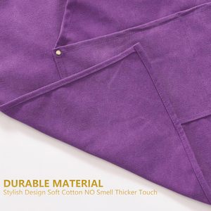 Nouvel Tablier Unisexe en Toile Violette 2026 avec Bretelles Croisées et Poches pour Restaurants, Barmans et Employés de Service – OEM - Product Image 4