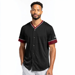 Maillot de baseball respirant, anti-humidité, séchage rapide, col en V, 100% polyester, maillot de baseball pour homme, maillots de baseball américains - Product Image 5