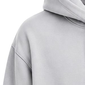 Sudadera con Capucha de Forro Polar Gris Claro con Parche Bordado del Escudo de Jack & Jill, Manga Larga, con Bolsillo Canguro, para Uso Casual - Product Image 3