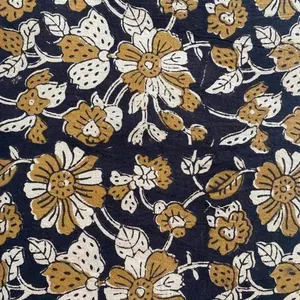 Tela de Algodón Estampada a Mano para Mujer, Diseño Jaipuri Hecho a Mano en India, para Confección de Vestidos, Kurtis y Manualidades - Product Image 3
