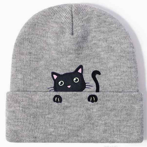 Bonnet en tricot uni avec revers plié et logo personnalisé Bennie - Product Image 6