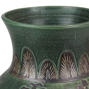 Truc Lam Handmade Hotel Decoration <b>Ceramic</b> Floor <b>Vase</b> Art Deco Design Mango Shape Imitative-antique Brown Chrysanthemum Patterns - Product Image 5
