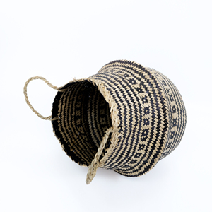 Top sale eco friendly sea grass <b>woven</b> <b>basket</b> bag room decor natural seagrass straw belly <b>baskets</b> - Product Image 3