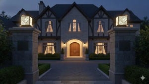 Lámpara LED para Columna de Puerta, Exterior/Pared/Villa/Jardín, 1 Año de Garantía, Acero/Inoxidable, 3500K (Blanco Cálido), Removible, 300 lm, Vietnam CM Decor - Product Image 5