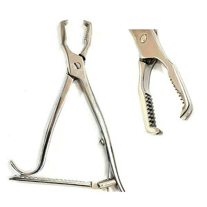 Pinzas de sujeción de huesos autocentrantes con placa de trinquete, instrumento quirúrgico manual ortopédico de acero inoxidable - Product Image 5