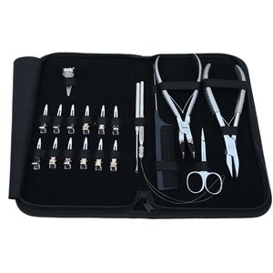 Kit d'outils pour extensions capillaires : Pince à sertir ouverte/fermée, crochet de tirage, mini-ciseaux, peigne à queue, pinces de sectionnement pour coiffure - Product Image 5